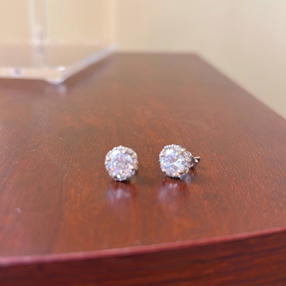 Round CZ earrings